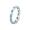 Wholesale French Vintage Geometric S925 Sterling Silver Turquoise Inlay Electroplated Ring For Girls