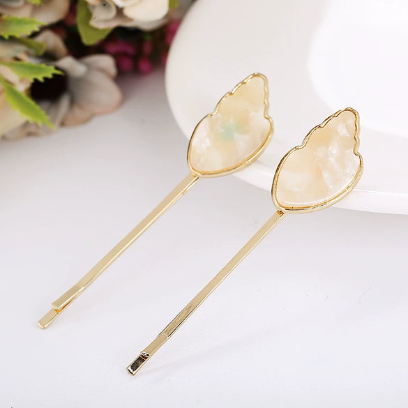 Wholesale Fresh Acetate Ice Cream Shape Hair Side Clips For Girls With Geometric And Plaid Patterns Simple Style