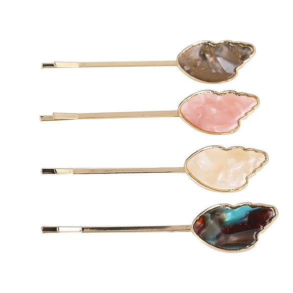 Wholesale Fresh Acetate Ice Cream Shape Hair Side Clips For Girls With Geometric And Plaid Patterns Simple Style