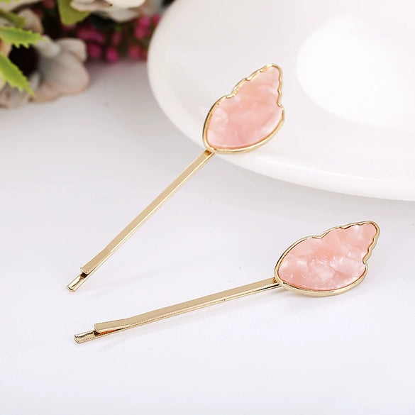 Wholesale Fresh Acetate Ice Cream Shape Hair Side Clips For Girls With Geometric And Plaid Patterns Simple Style