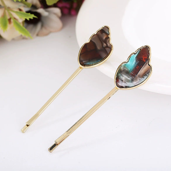 Wholesale Fresh Acetate Ice Cream Shape Hair Side Clips For Girls With Geometric And Plaid Patterns Simple Style