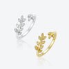 Wholesale Fresh Diamond Leaf Ring In Niche Design 925 Silver With Diamond Treatment For Unisex Elegant And Sweet