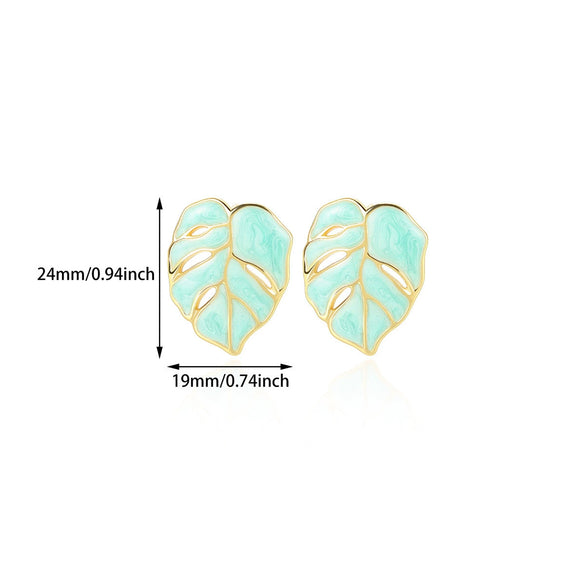 Wholesale Fresh Oil Painting Style Geometric Pearl Earrings With Electroplating And Love Flower Design For Women