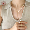 Wholesale Fresh Water Pearl Chain Titanium Steel Gold Plated Snake Bone Chain Necklace And Bracelet With Geometric Design For Women
