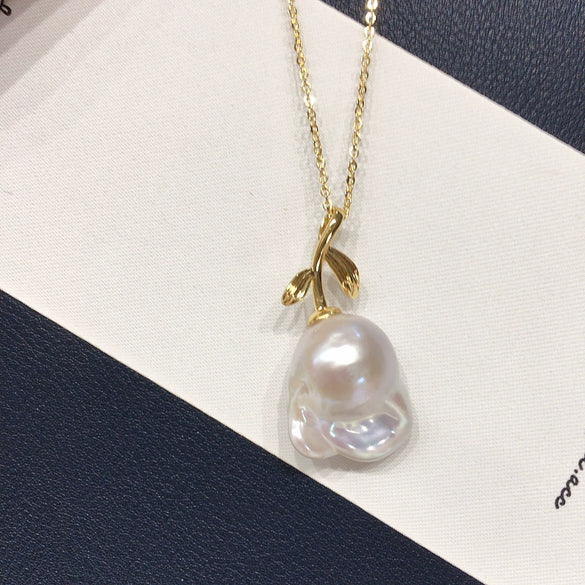 Wholesale Freshwater Baroque Pearl Pendant With Copper Fashionable And Minimalist Style
