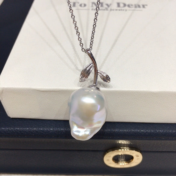 Wholesale Freshwater Baroque Pearl Pendant With Copper Fashionable And Minimalist Style