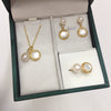 Wholesale Freshwater Pearl And Sea Shell Jewelry Set With Round Shape