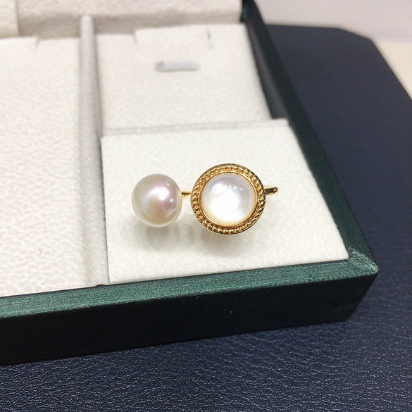 Wholesale Freshwater Pearl And Sea Shell Jewelry Set With Round Shape