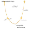 Wholesale Freshwater Pearl And 316L Stainless Steel Flower Chain Necklace And Bracelet With Electroplating Design