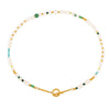 Wholesale Freshwater Pearl And 316L Stainless Steel Necklace Geometric Pattern Electroplated Sweet Style