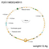 Wholesale Freshwater Pearl And 316L Stainless Steel Necklace Geometric Pattern Electroplated Sweet Style