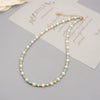 Wholesale Freshwater Pearl And Turquoise Jewelry Set Handmade Retro Geometric Design For Women