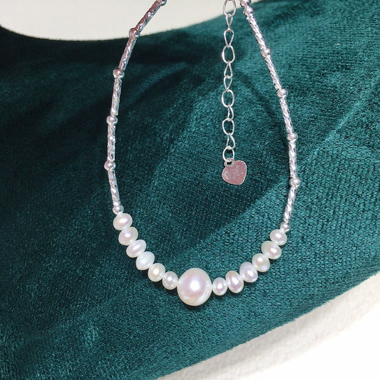 Wholesale Freshwater Pearl Bracelet For Women Natural Nearly Round Pearl Copper Accessories Fashion Design