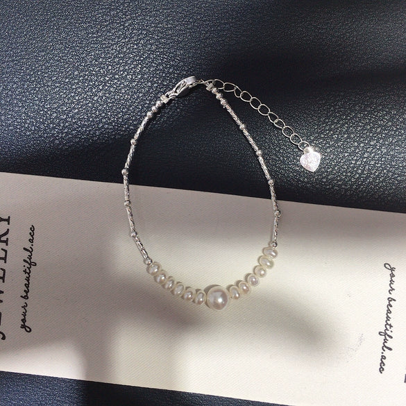 Wholesale Freshwater Pearl Bracelet For Women Natural Nearly Round Pearl Copper Accessories Fashion Design