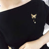 Wholesale Freshwater Pearl Brooch Copper Insect Pattern Electroplating For Women Fashion Retro Style
