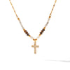 Wholesale Freshwater Pearl Cross Necklace With Diamonds For Women Stainless Steel Jewelry