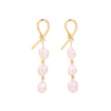 Wholesale Freshwater Pearl Earrings Baroque Style Geometric Design Electroplating For Women