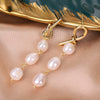Wholesale Freshwater Pearl Earrings Baroque Style Geometric Design Electroplating For Women