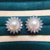 Wholesale Freshwater Pearl Earrings 925 Silver Label Copper Plated Real Gold For Women