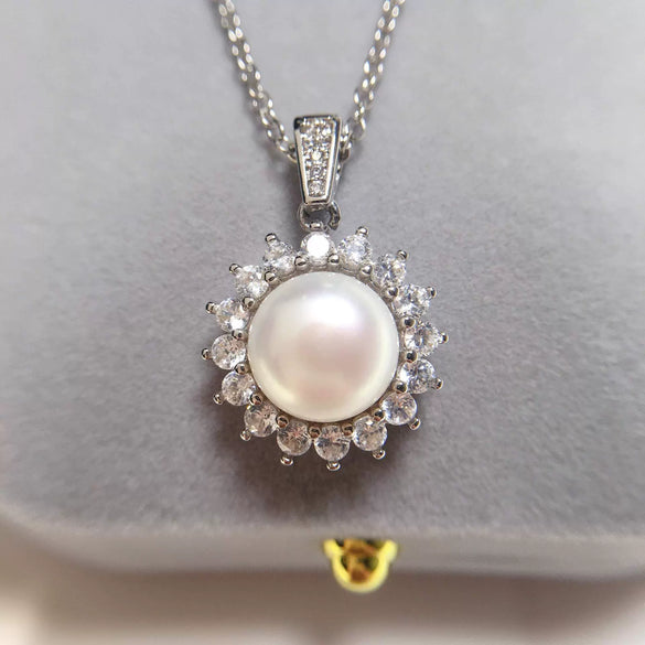 Wholesale Freshwater Pearl Earrings 925 Silver Label Copper Plated Real Gold For Women