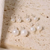 Wholesale Freshwater Pearl Earrings 925 Sterling Silver Geometric Retro Style Pure Handmade Jewelry For Women