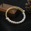 Wholesale Freshwater Pearl Elegant Women's Bracelet Set With Bead String And Electroplating Design