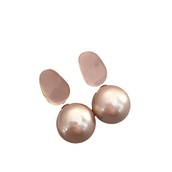 Wholesale Freshwater Pearl Flower Earrings With Real Gold Electroplated Silver Needles Set With Pearls For Women