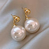 Wholesale Freshwater Pearl Flower Earrings With Real Gold Electroplated Silver Needles Set With Pearls For Women