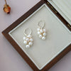 Wholesale Freshwater Pearl Grape String Earrings Silver Retro Natural Women's