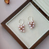 Wholesale Freshwater Pearl Grape String Earrings Silver Retro Natural Women's