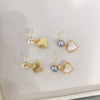 Wholesale Freshwater Pearl Heartshaped Earrings For Women 18K Goldfilled S925 Sterling Silver Needle