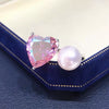 Wholesale Freshwater Pearl Heartshaped Ring With Copper And Zircon For Women