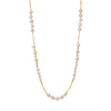 Wholesale Freshwater Pearl Long Stainless Steel Woolen Chain Geometric Light Luxury Clavicle Necklace For Women With Electroplating