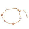 Wholesale Freshwater Pearl Nearly Round Bracelet For Girls Copper Alloy Material Simple Style