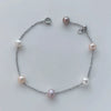Wholesale Freshwater Pearl Nearly Round Bracelet For Girls Copper Alloy Material Simple Style
