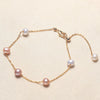 Wholesale Freshwater Pearl Nearly Round Bracelet For Girls Copper Alloy Material Simple Style