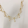 Wholesale Freshwater Pearl Necklace Copper Multi Layer Vintage Lace Style Round Pearl Pendant