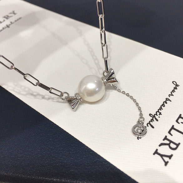 Wholesale Freshwater Pearl Necklace Copper Pendant Round Baroque Alien Shape Light Luxury Minimalist Fashion