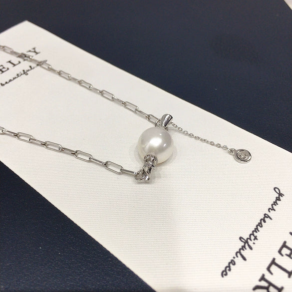 Wholesale Freshwater Pearl Necklace Copper Pendant Round Baroque Alien Shape Light Luxury Minimalist Fashion