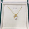Wholesale Freshwater Pearl Necklace With Copper Accessories Flat Round And Bun Round Pearl Shapes Fashion And Minimalist Style