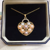 Wholesale Freshwater Pearl Necklace With Heart Pendant Copper Fashion Minimalist Style Flat Round And Bun Round Pearls