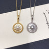 Wholesale Freshwater Pearl Necklace With Sea Shell Universal Buckle Copper Pendant In Fashion Ol Minimalist Style Flat Round And Bun Round Shapes