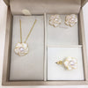 Wholesale Freshwater Pearl Pendant Earring Set With Broken Shell Rotating Windmill Design