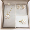 Wholesale Freshwater Pearl Pendant Earring Set With Broken Shell Rotating Windmill Design