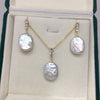 Wholesale Freshwater Pearl Pendant Earrings In Square Baroque Shape