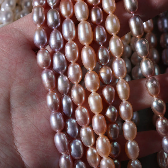 Wholesale Freshwater Pearl Riceshaped Loose Beads For Handmade Accessories Materials