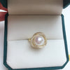 Wholesale Freshwater Pearl Ring Copper Gold Plated With Bird's Nest Design For Women
