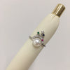 Wholesale Freshwater Pearl Ring Copper 18K Gold Plated Oblate And Round Castle Design