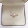 Wholesale Freshwater Pearl Ring Copper 18K Real Gold Plated Oblate Treated Bun Round Fashion