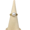 Wholesale Freshwater Pearl Ring Copper Material Round Shape Simple Fashion For Women
